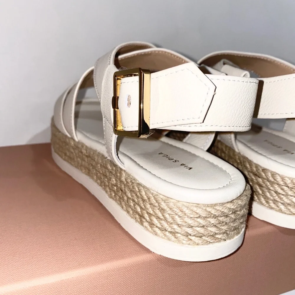 Via Spiga Leather Espadrille Sandal - Picture 7 of 11